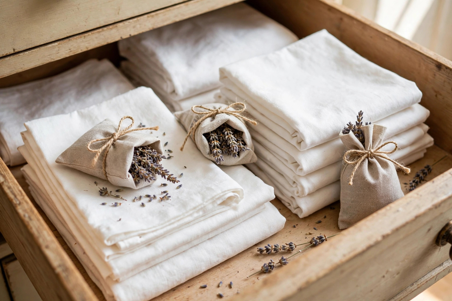 Handmade lavender sachet pouches
